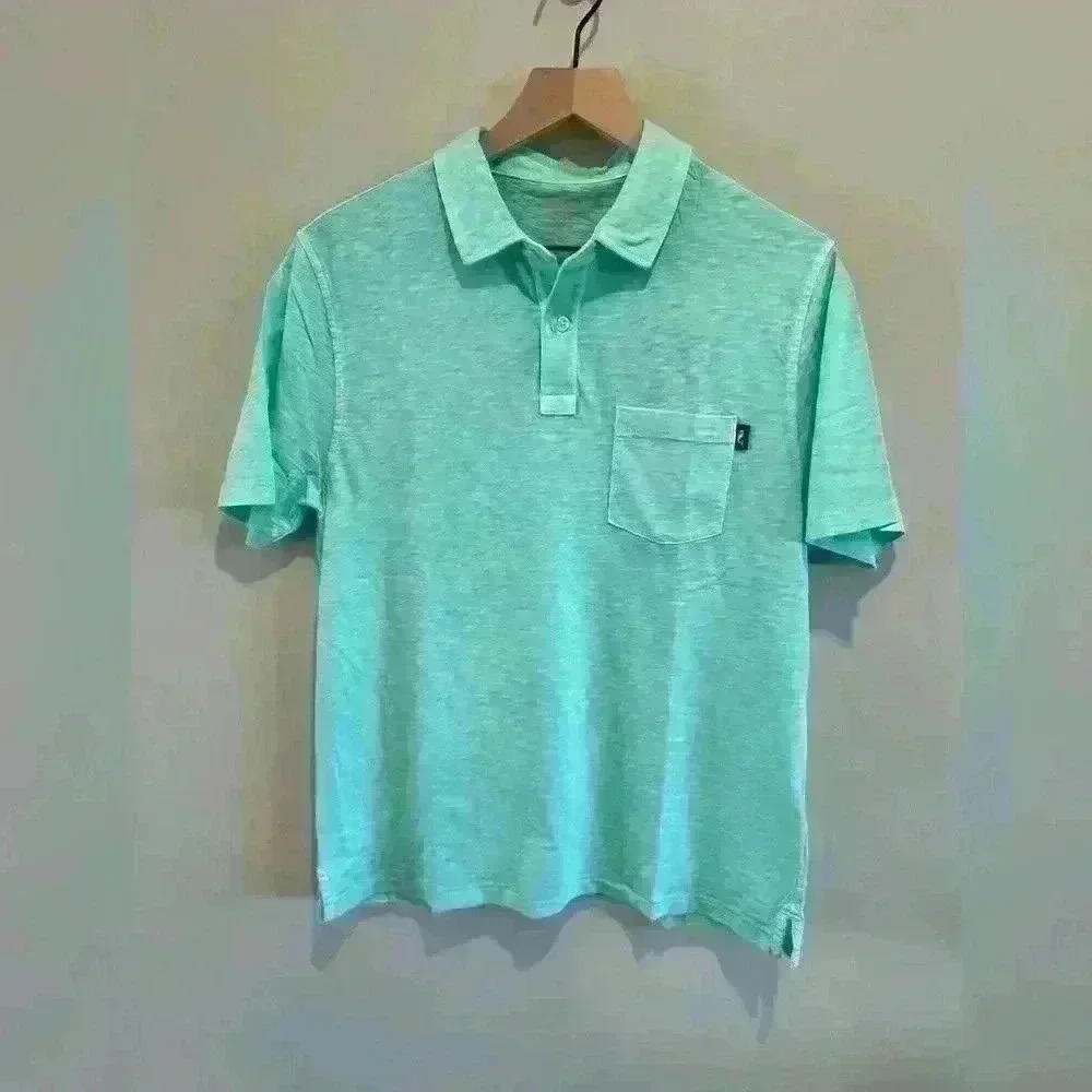 Vineyard Vines NWT Surfside Island Pocket Polo Garment  Teal - Men’s Size S